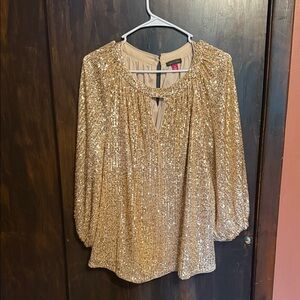 Beautiful Gold Sequin Women's Top